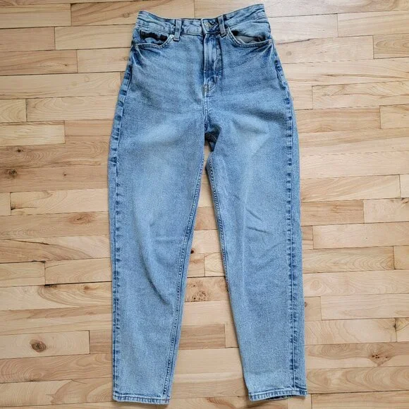 H&M Divided Mom Blue Jeans Size 2 - Picture 2 of 4